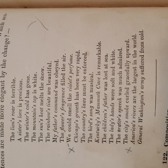 Beautiful OLD Book 1893 "Intermediate Lessons In English Grammar" Hardback 5¼" - Picture 9 of 16